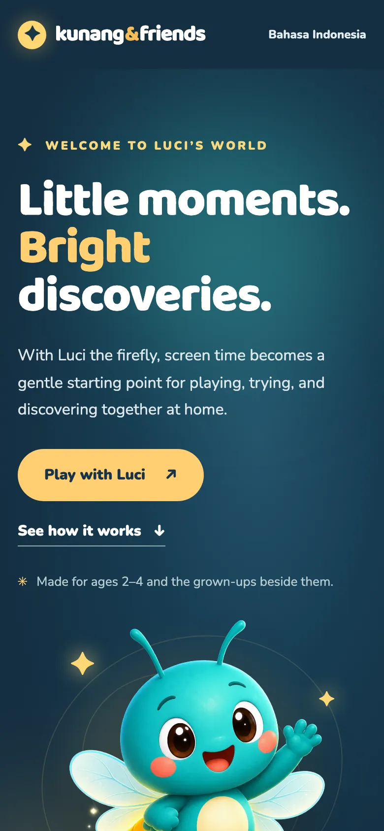Mobile homepage.